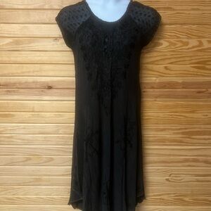 Boho Black Midi Dress